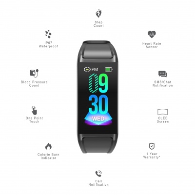 LCARE Mambo Fitness Band with HR BP Sleep tracker
